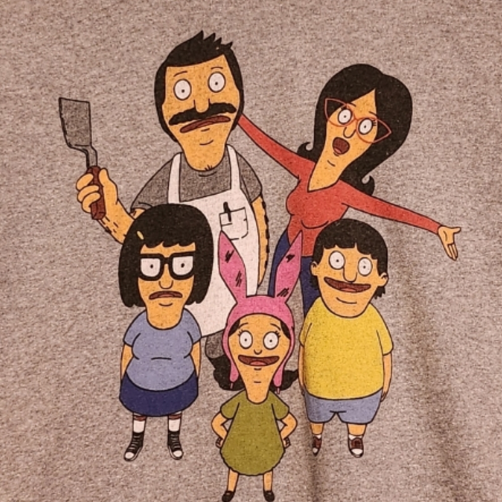 Grey Bob's Burgers medium t shirt